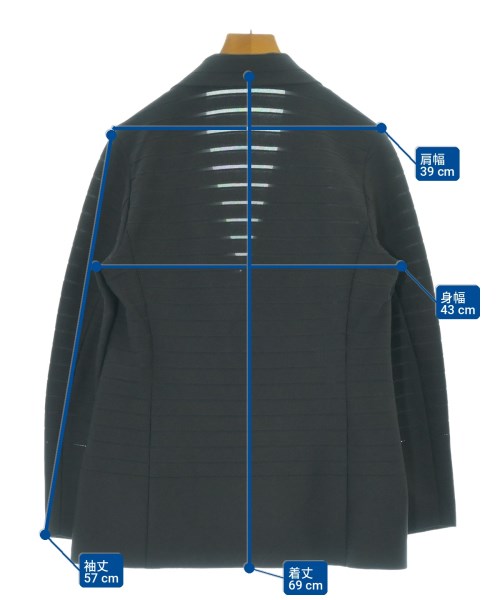 ISSEY MIYAKE（イッセイミヤケ）カジュアルジャケット 黒 サイズ:1(S位) レディース/2200712251044