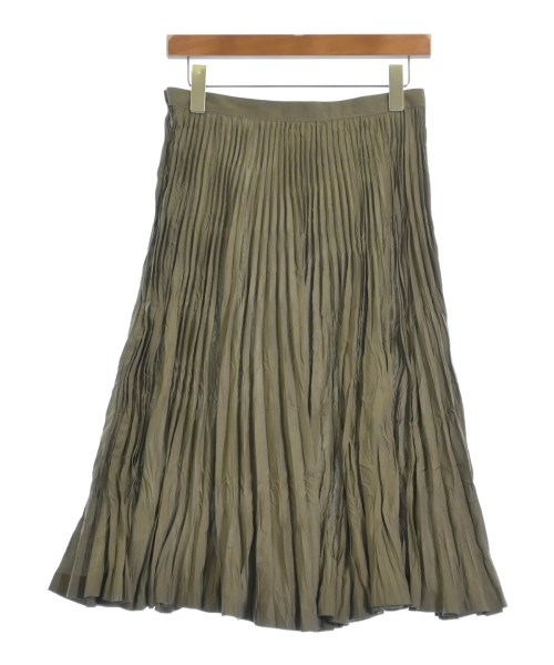 ISSEY MIYAKE（イッセイミヤケ）ひざ丈スカート カーキ サイズ:L レディース/2200724037209