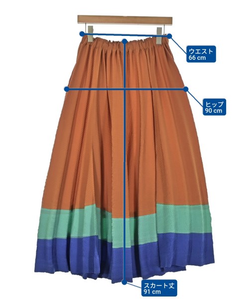 ISSEY MIYAKE（イッセイミヤケ）ロング・マキシ丈スカート オレンジ サイズ:2(M位) レディース/2200679888055