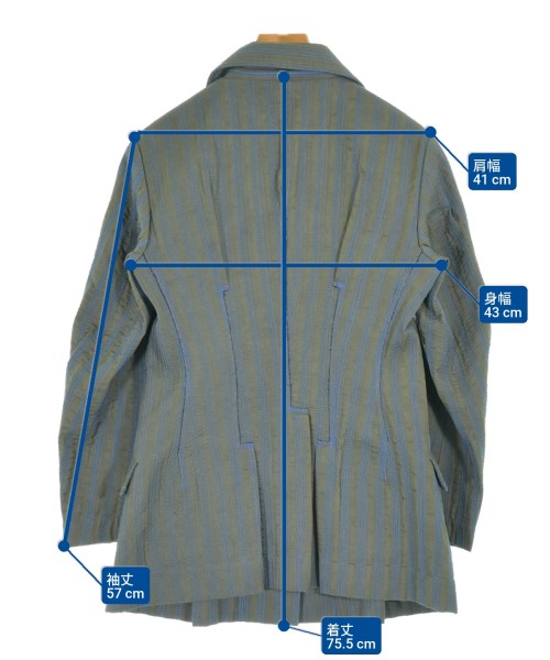 ISSEY MIYAKE（イッセイミヤケ）カジュアルジャケット カーキ サイズ:M レディース/2200680995018