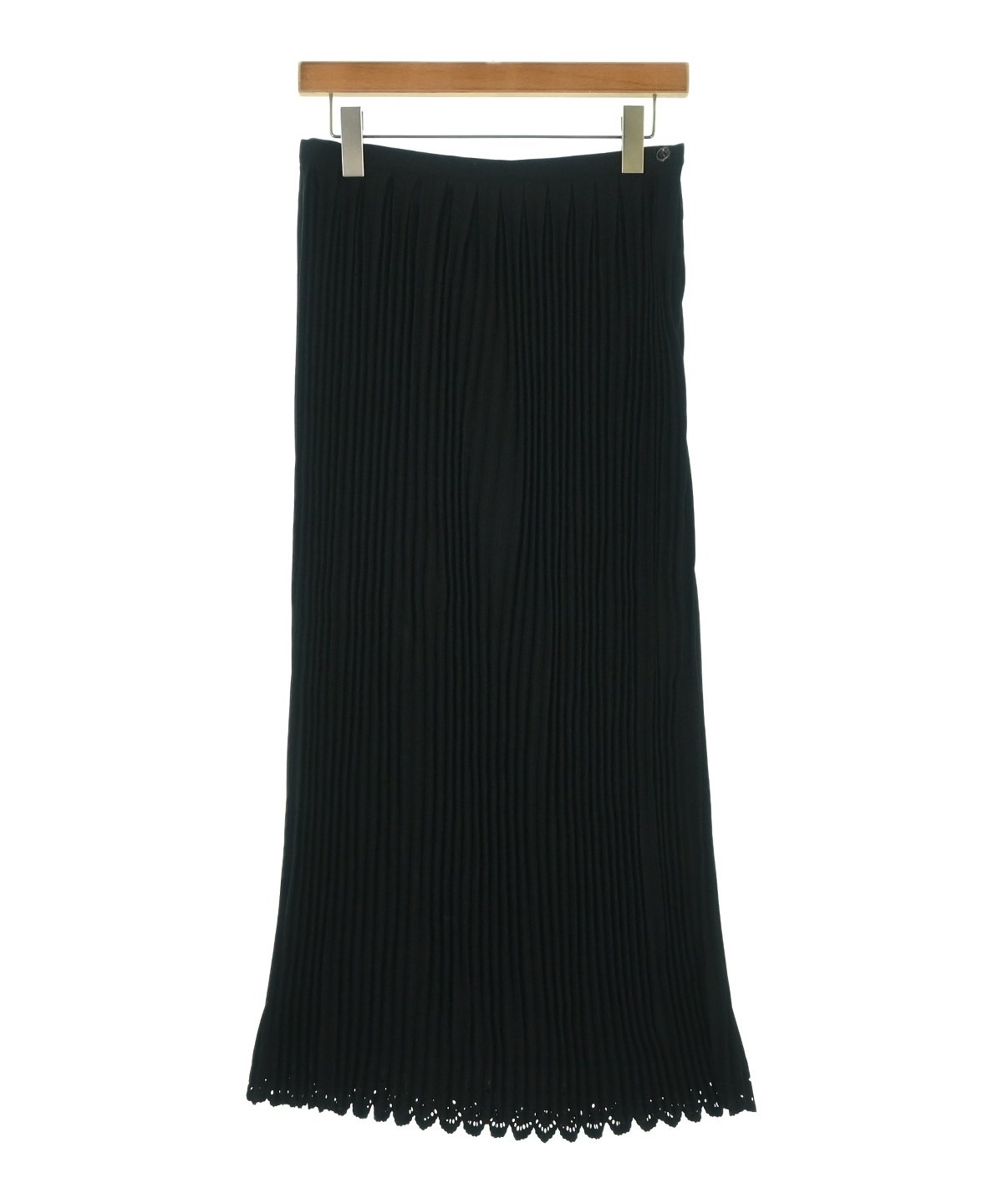 issey miyake イッセイミヤケ　チェック　グラデーション　スカート ISSEY MIYAKE（イッセイミヤケ）ロング・マキシ丈スカート 黒 サイズ:M