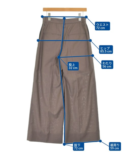 ISSEY MIYAKE（イッセイミヤケ）スラックス 茶 サイズ:2(M位) レディース/2200686370017
