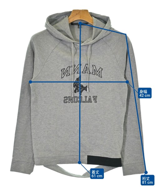 ALESSANDRO DELL'ACQUA（アレッサンドロデラクア）パーカー グレー サイズ:44(S位) メンズ/2200623226056