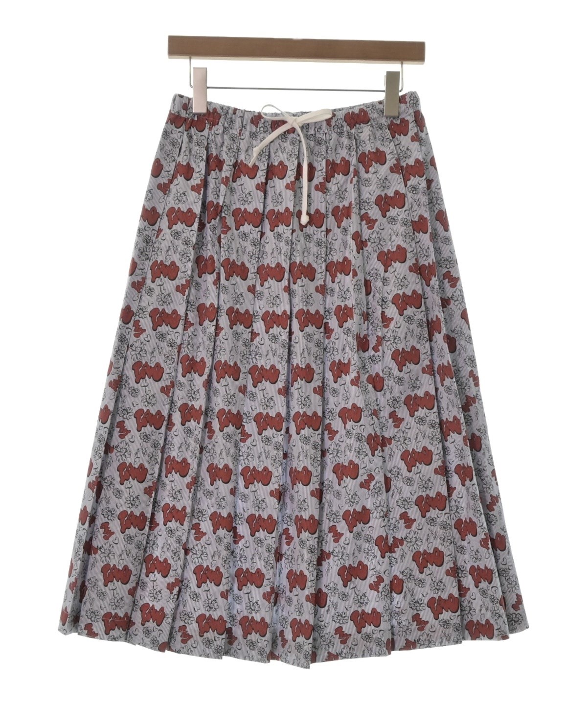 【タグ付き未使用】YEAH RIGHT! リネン 麻 リメイク 古着 スカート MAISON BREEZE Amu 【SETUP7】Frilled Skirt （チャコールグレー