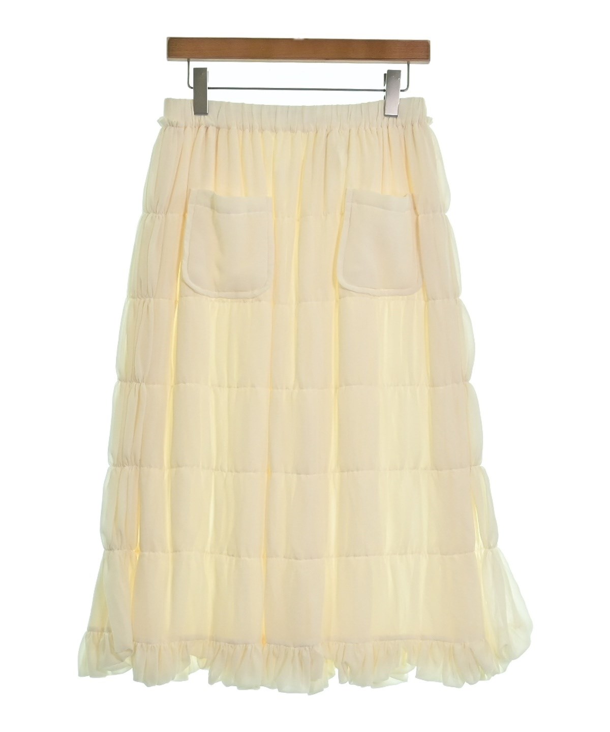 TAO タオ ひざ丈スカート S 青x黒(チェック) 【古着】【】