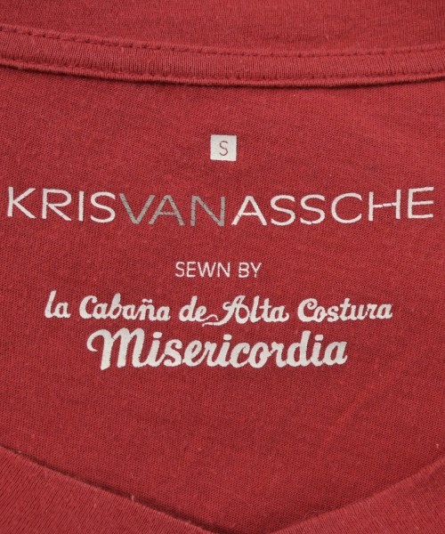 KRIS VAN ASSCHE（クリスヴァンアッシュ）Tシャツ・カットソー 赤 サイズ:S メンズ/2200632652082
