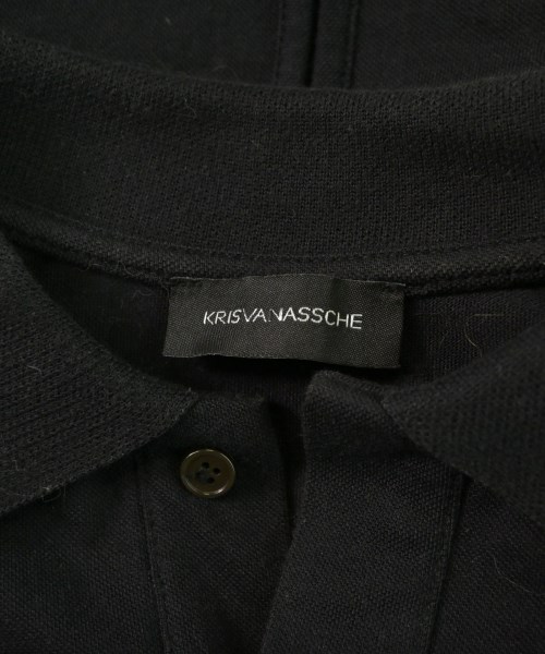 KRIS VAN ASSCHE（クリスヴァンアッシュ）ポロシャツ 黒 サイズ:L メンズ/2200632652228