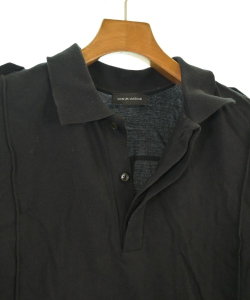 KRIS VAN ASSCHE（クリスヴァンアッシュ）ポロシャツ 黒 サイズ:L メンズ/2200632652228