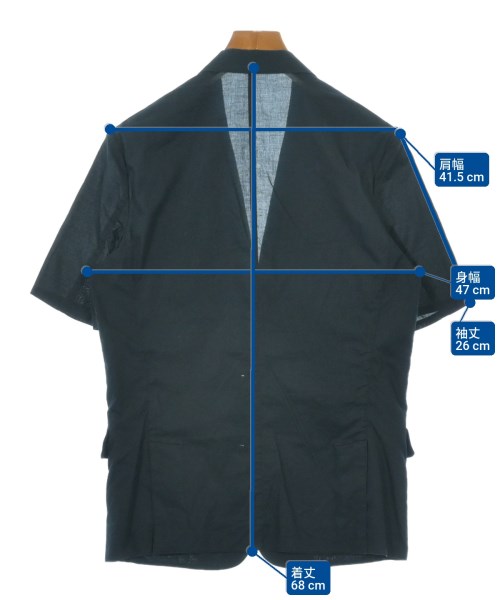 KRIS VAN ASSCHE（クリスヴァンアッシュ）テーラードジャケット 黒 サイズ:44(S位) メンズ/2200631956013