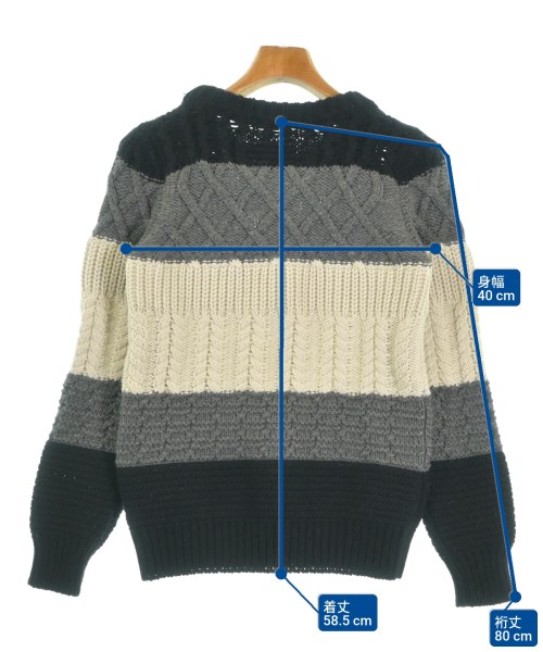 KRIS VAN ASSCHE（クリスヴァンアッシュ）ニット・セーター グレー サイズ:XS メンズ/2200614045222