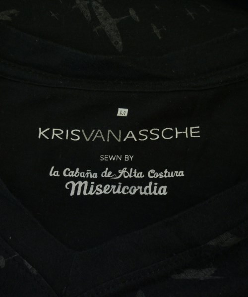 KRIS VAN ASSCHE（クリスヴァンアッシュ）Tシャツ・カットソー 黒 サイズ:M メンズ/2200661679067