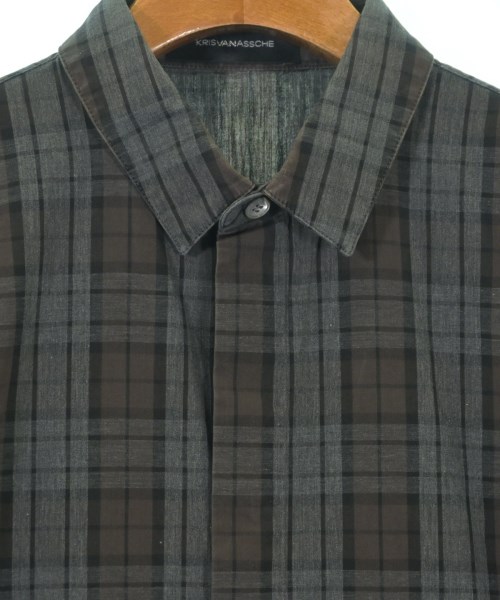 KRIS VAN ASSCHE（クリスヴァンアッシュ）カジュアルシャツ グレー サイズ:46(XS位) メンズ/2200661679173
