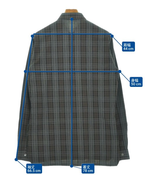 KRIS VAN ASSCHE（クリスヴァンアッシュ）カジュアルシャツ グレー サイズ:46(XS位) メンズ/2200661679173