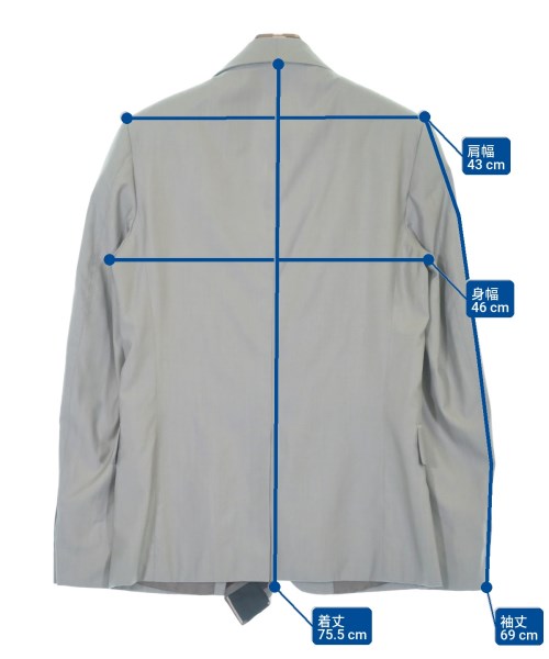 KRIS VAN ASSCHE（クリスヴァンアッシュ）テーラードジャケット グレー サイズ:46(M位) メンズ/2200667196261