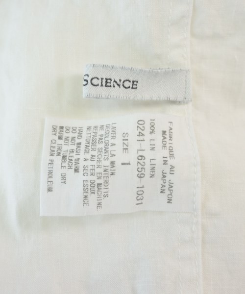 ARTS&SCIENCE（アーツアンドサイエンス）カジュアルシャツ 白 サイズ:1(S位) レディース/2200604948052