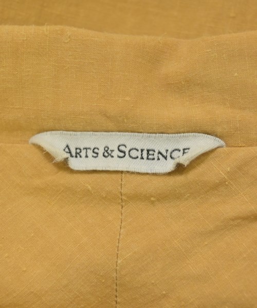 ARTS&SCIENCE（アーツアンドサイエンス）カジュアルシャツ 黄 サイズ:1(S位) メンズ/2200678244050