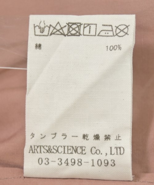 ARTS&SCIENCE（アーツアンドサイエンス）カジュアルシャツ ピンク サイズ:2(M位) メンズ/2200658374012