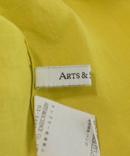ARTS&SCIENCE（アーツアンドサイエンス）カジュアルシャツ 黄 サイズ:1(S位) レディース/2200658374029