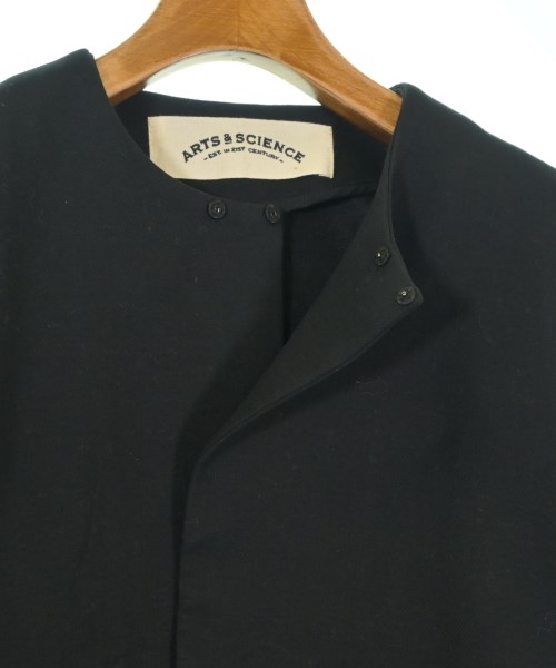 ARTS&SCIENCE（アーツアンドサイエンス）ノーカラージャケット 黒 サイズ:1(S位) レディース/2200665308017