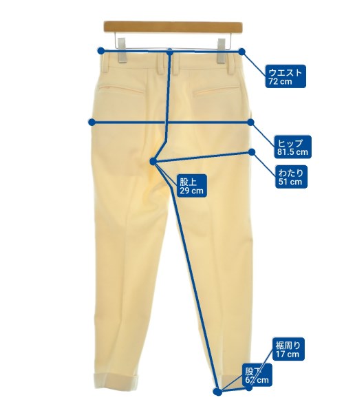 ARTS&SCIENCE（アーツアンドサイエンス）スラックス 黄 サイズ:1(S位) レディース/2200665308321
