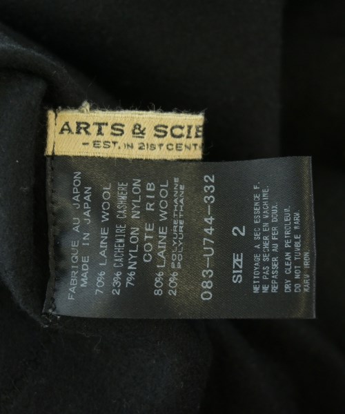 ARTS&SCIENCE（アーツアンドサイエンス）スウェット 黒 サイズ:2(M位) メンズ/2200683572025