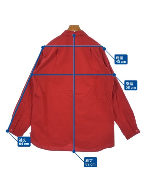 FRANK LEDER（フランクリーダー）カジュアルシャツ 赤 サイズ:L メンズ/2200631323037