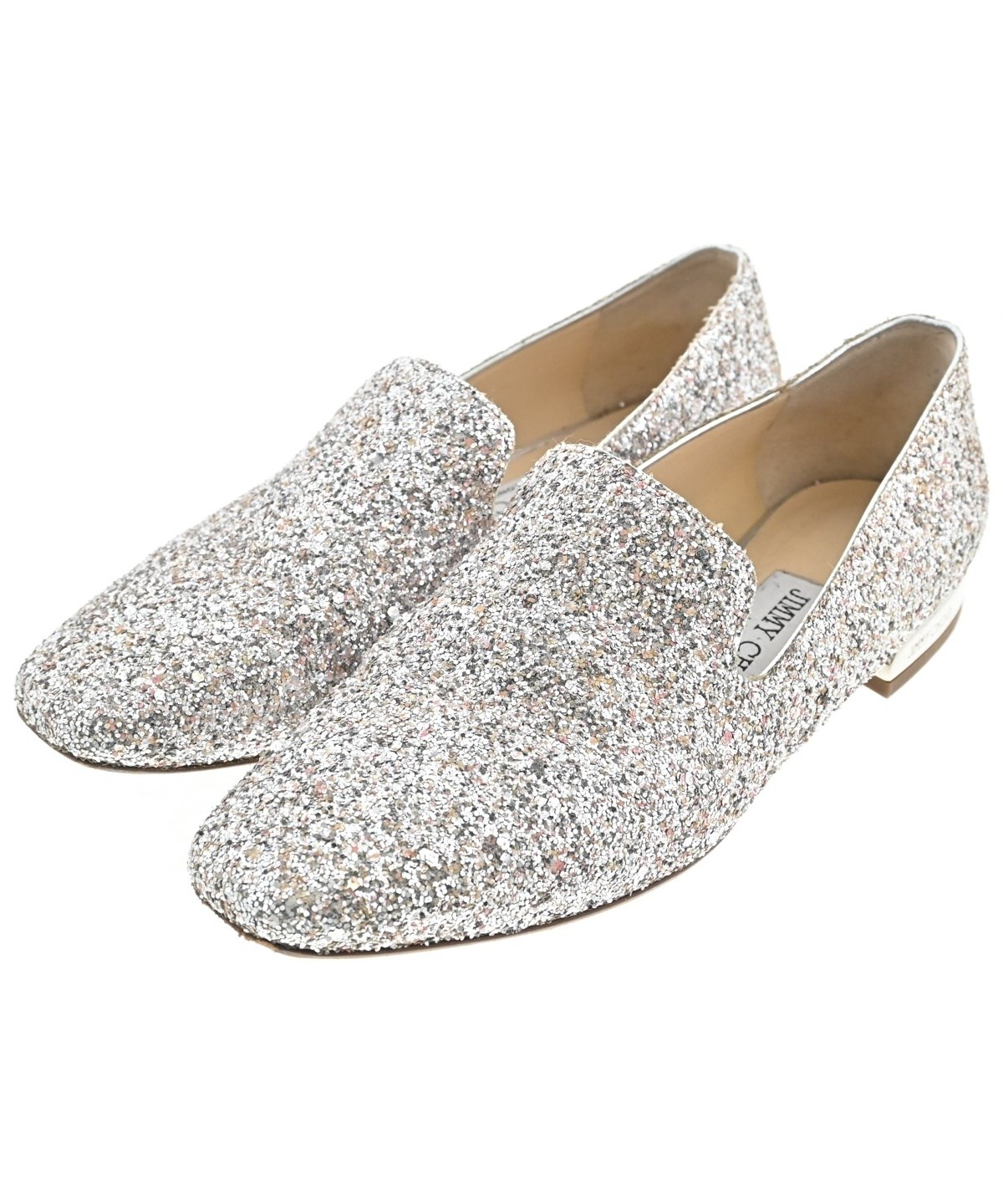 【値下げ】美品　ジミーチュウ　バレエシューズ JIMMY CHOO（ジミーチュー）バレエシューズ/オペラシューズ シルバー