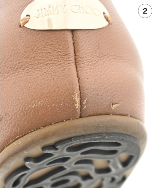 JIMMY CHOO（ジミーチュー）バレエシューズ/オペラシューズ 茶 サイズ:-(21cm位) レディース/2200680118080