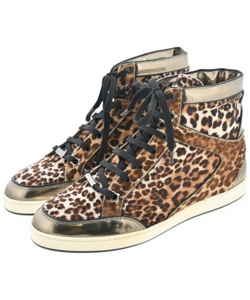 JIMMY CHOO(ジミーチュー)スニーカー 茶 サイズ:EU37 1/2(24cm位)/2200696136801