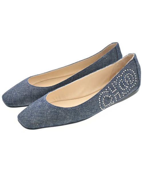 JIMMY CHOO(ジミーチュー)バレエシューズ/オペラシューズ 紺 サイズ:EU35 1/2(22cm位)/2200659844019