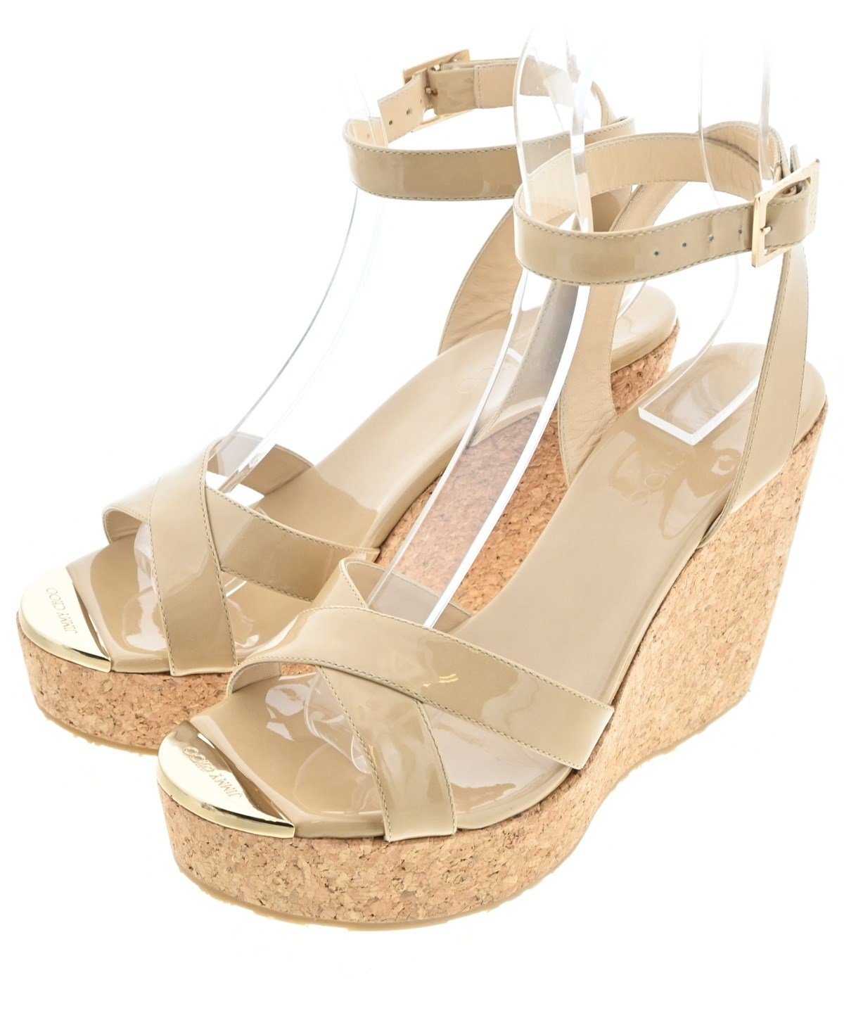 JIMMY CHOO（ジミーチュー）サンダル ベージュ サイズ:EU38(24.5cm位