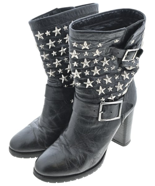JIMMY CHOO(ジミーチュー)ブーツ 黒 サイズ:EU37 1/2(24cm位)/2200643305175