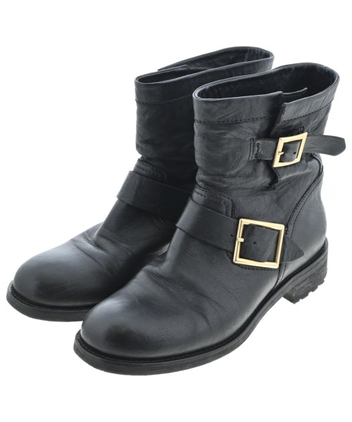 JIMMY CHOO(ジミーチュー)ブーツ 黒 サイズ:EU38 1/2(25cm位)/2200640083113