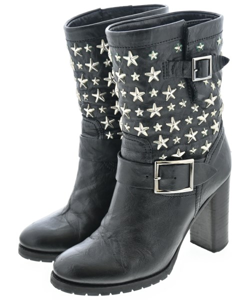 JIMMY CHOO(ジミーチュー)ブーツ 黒 サイズ:EU37 1/2(24cm位)/2200649851010