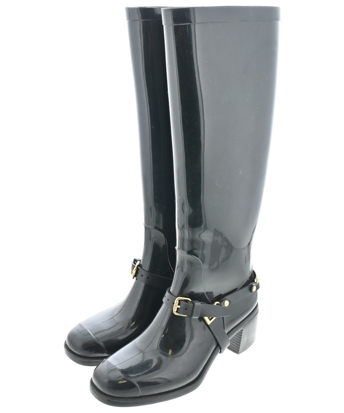 JIMMY CHOO（ジミーチュー）レインシューズ 紺 サイズ:EU36(22.5cm位