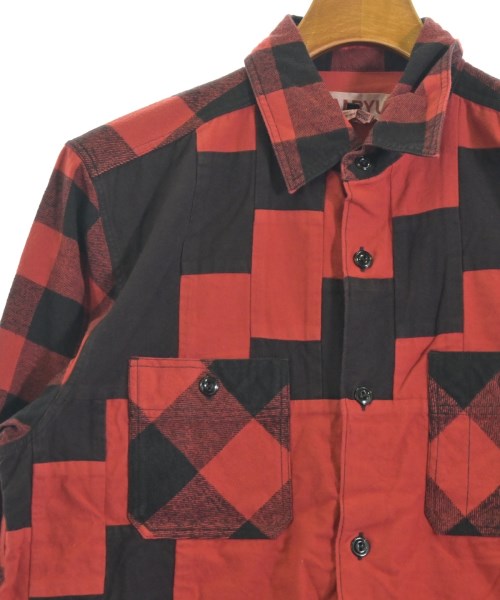 GANRYU（ガンリュウ）カジュアルシャツ 赤 サイズ:M メンズ/2200657947200