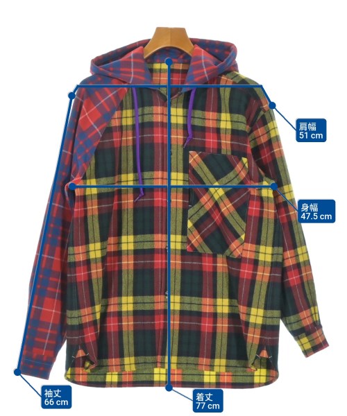 GANRYU（ガンリュウ）カジュアルシャツ 赤 サイズ:S メンズ/2200658667190