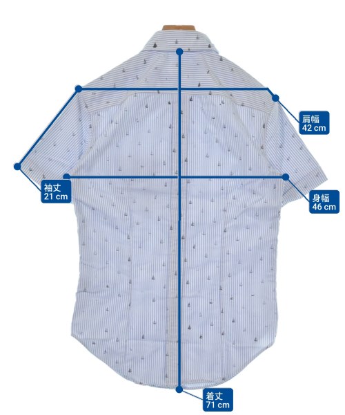 Band Of Outsiders（バンドオブアウトサイダーズ）カジュアルシャツ 青 サイズ:XS メンズ/2200620617871