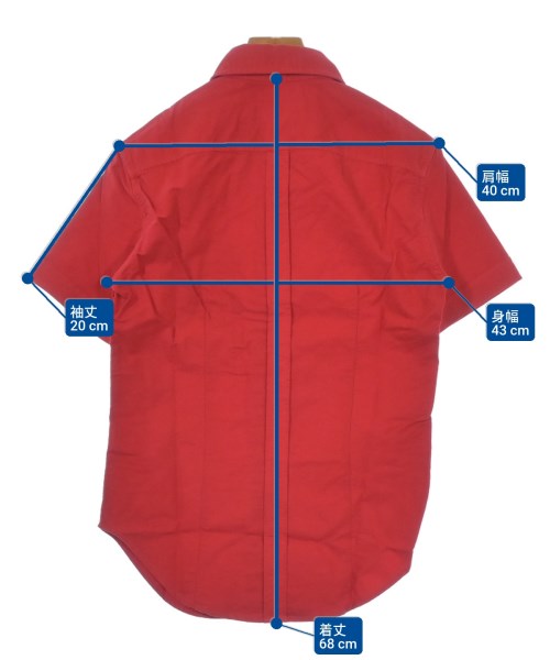 Band Of Outsiders（バンドオブアウトサイダーズ）カジュアルシャツ 赤 サイズ:XS メンズ/2200620617901