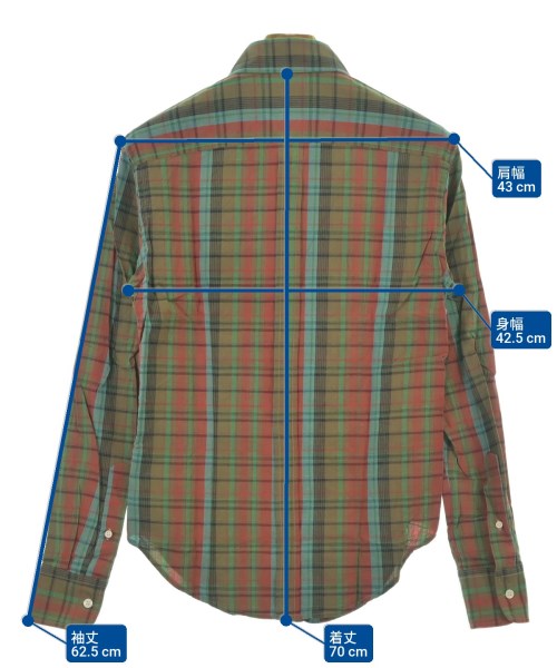 Band Of Outsiders（バンドオブアウトサイダーズ）カジュアルシャツ 青 サイズ:0(XS位) メンズ/2200641800481