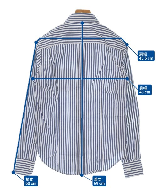 Band Of Outsiders（バンドオブアウトサイダーズ）カジュアルシャツ 紺 サイズ:XS メンズ/2200632927500