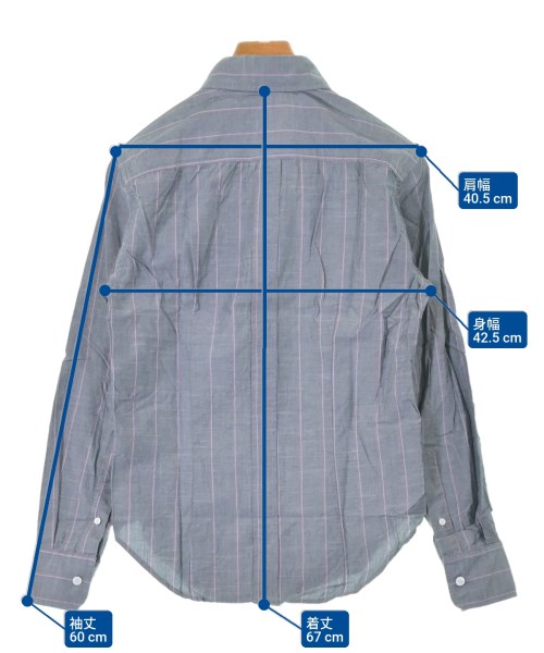 Band Of Outsiders（バンドオブアウトサイダーズ）カジュアルシャツ グレー サイズ:XS メンズ/2200632927586