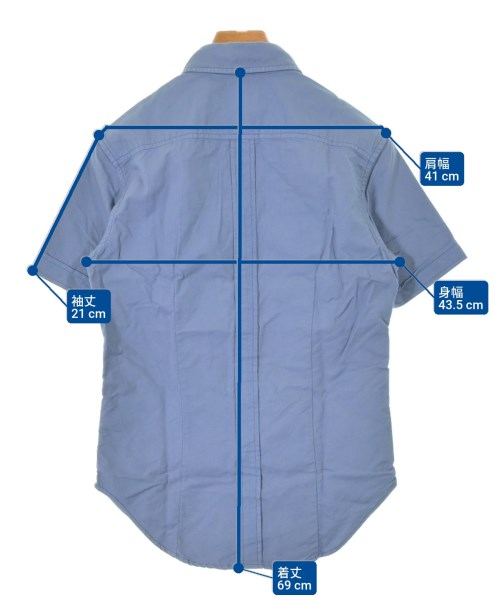 Band Of Outsiders（バンドオブアウトサイダーズ）カジュアルシャツ 青 サイズ:0(XS位) メンズ/2200632927739