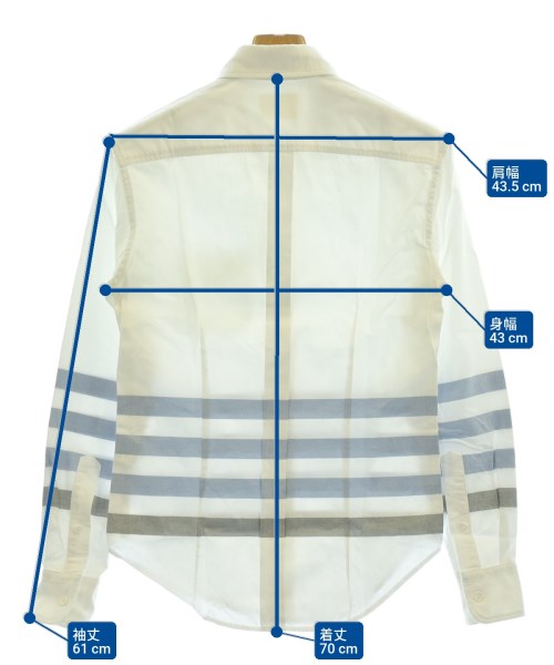 Band Of Outsiders（バンドオブアウトサイダーズ）カジュアルシャツ 白 サイズ:0(XS位) メンズ/2200625495108