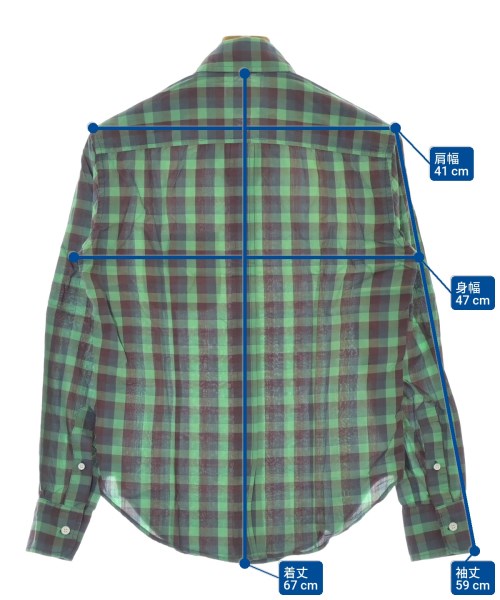 Band Of Outsiders（バンドオブアウトサイダーズ）カジュアルシャツ 緑 サイズ:0(XS位) メンズ/2200657132682