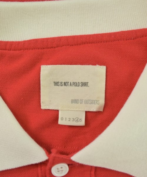 Band Of Outsiders（バンドオブアウトサイダーズ）ポロシャツ 赤 サイズ:4(XL位) メンズ/2200685264133