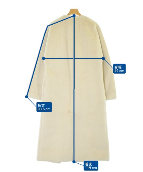 TARA JARMON（タラジャーモン）コート 白 サイズ:36(XS位) レディース/2200640259020