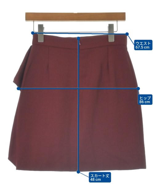 TARA JARMON（タラジャーモン）ひざ丈スカート 赤 サイズ:36(XS位) レディース/2200641916052