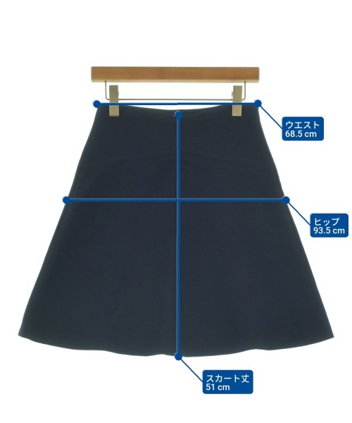 TARA JARMON（タラジャーモン）ひざ丈スカート 紺 サイズ:36(XS位) レディース/2200626345280