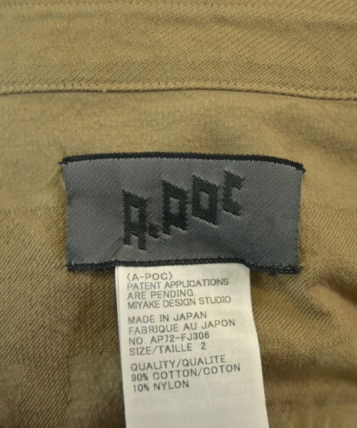 A-POC ABLE ISSEY MIYAKE（エイポック）カジュアルシャツ 茶 サイズ:2(M位) メンズ/2200625841219